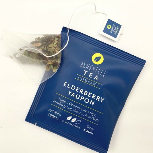 Elderberry Yaupon - Bulk: 50 Wrapped Tea Bags